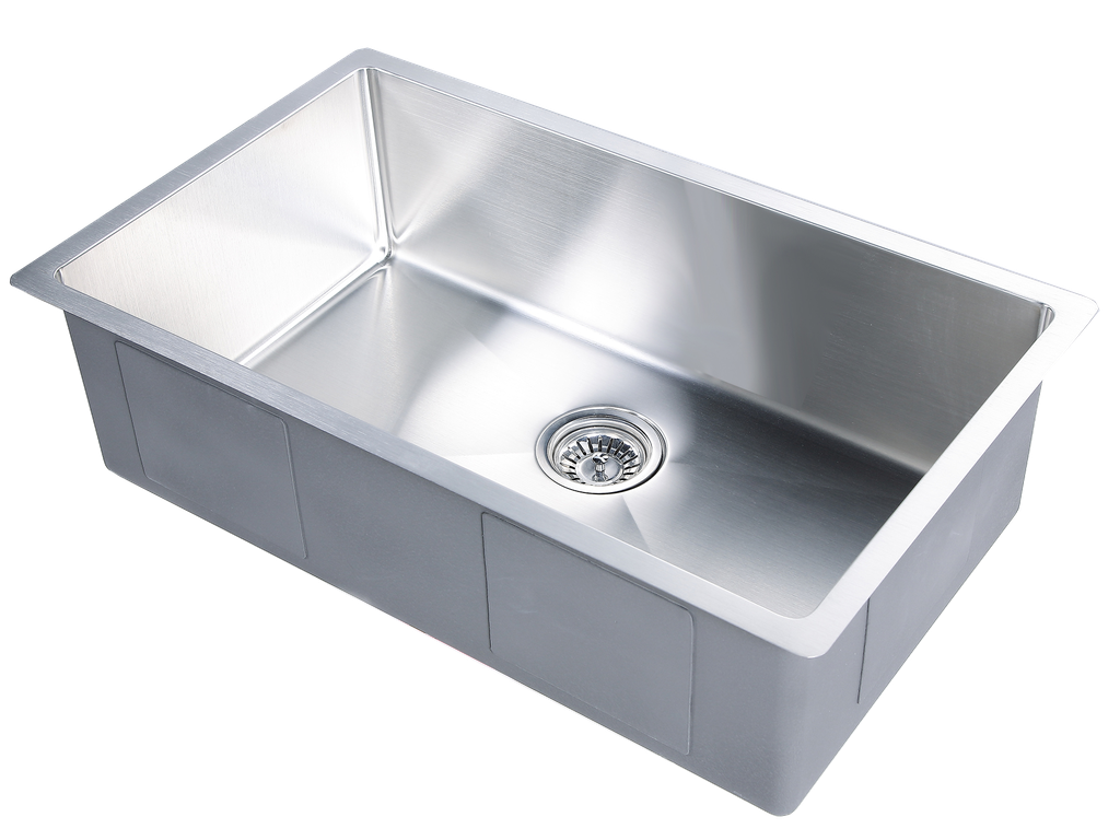 Bowl Size:720X400X230mm Overall Size:760X440X230mm Brushed Stainless Steel Kliff Hand Made Stainless Steel Sinks