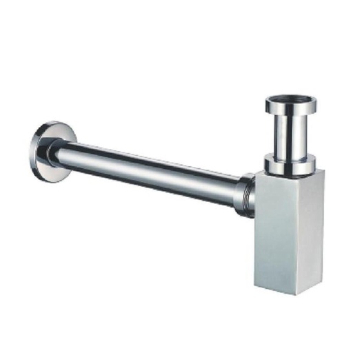 Brass 40mm bottle trap SQUARE Chrome