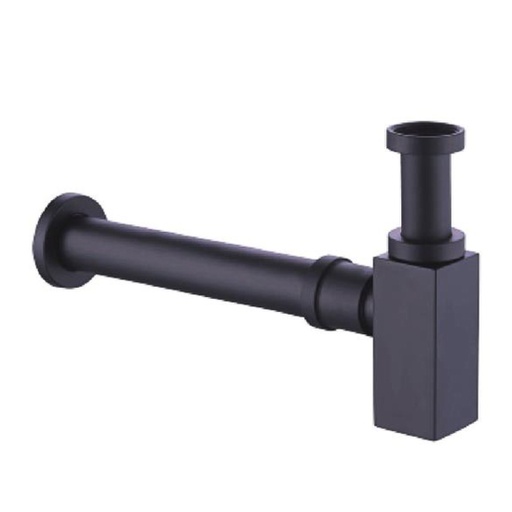 Brass 40mm bottle trap SQUARE Matte Black