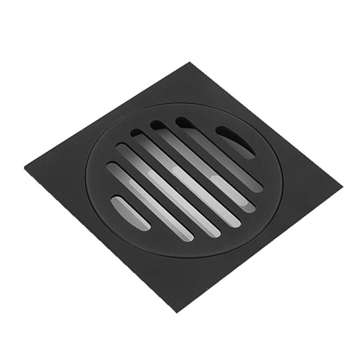 Brass twist open Grate Black with 100mm Outlet 110*110mm Floor Waste