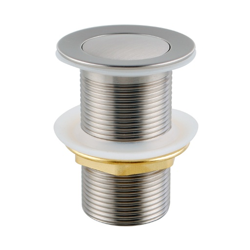 [41089] Brushed Nickel 32/40mm Solid Brass Basin Pop Up Waste with NO Overflow