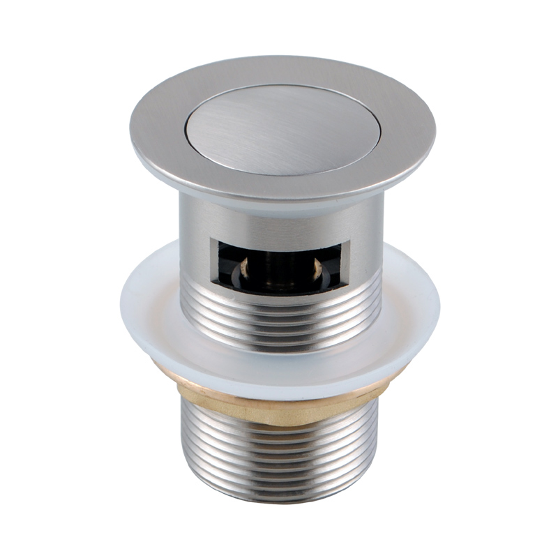 [41084] Brushed Nickel 32/40mm Solid Brass Basin Pop Up Waste with Overflow