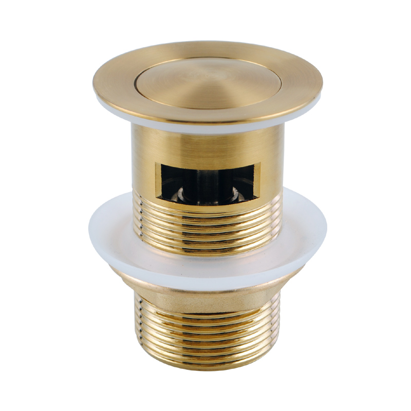 [41083] Brushed Yellow Gold 32/40mm Solid Brass Basin Pop Up Waste with Overflow