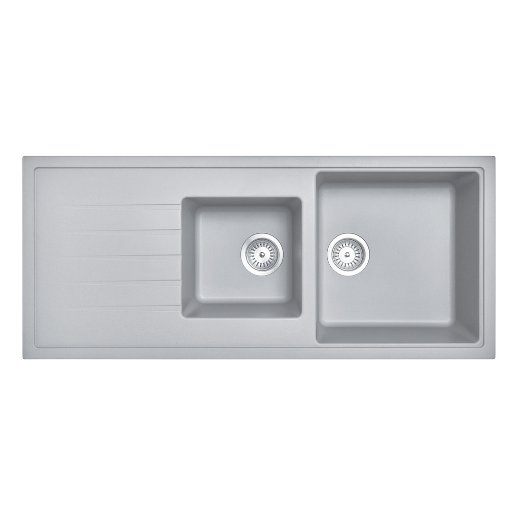 Carysil Vivaldi Concrete Grey 1 and 1/2 Bowl  Granite Kitchen Sink 1160*500mm