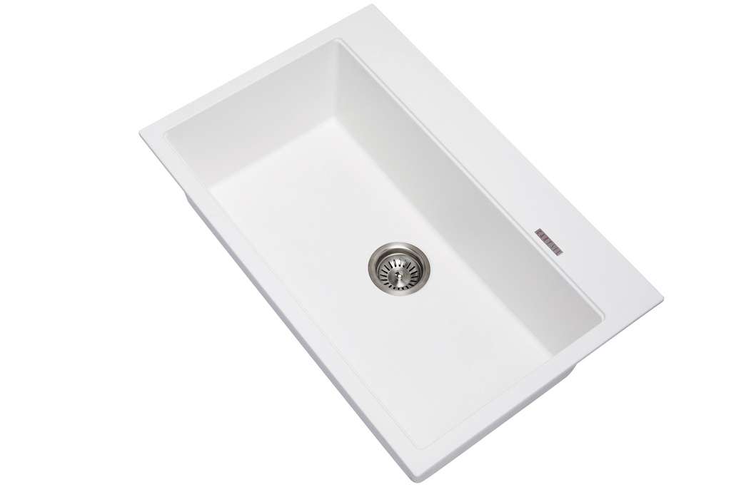 Carysil Waltz White Single Bowl Granite Kitchen Sink 780*510*220mm