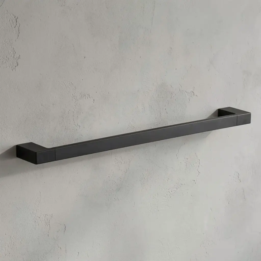 Ceram Single Towel Rail 800 mm(Matt Black)
