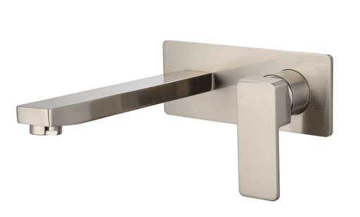 Ceram Wall Basin Mixer(Brushed Nickel)