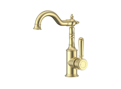 Clasico Basin Mixer in Brushed Gold