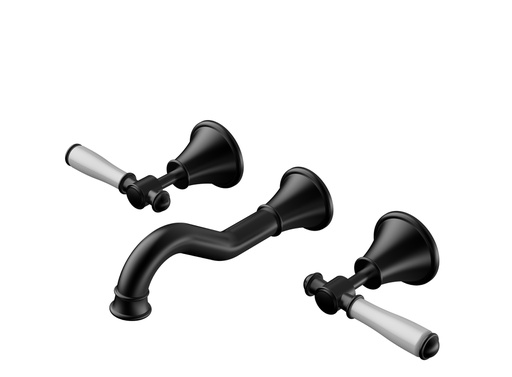 Clasico Bath Set Ceramic Hahdle Matt Black Lead Free