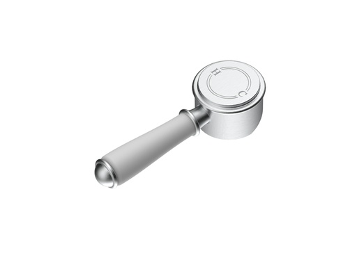 Clasico Ceramic Handle for Wall Mixer in Brushed Nickel