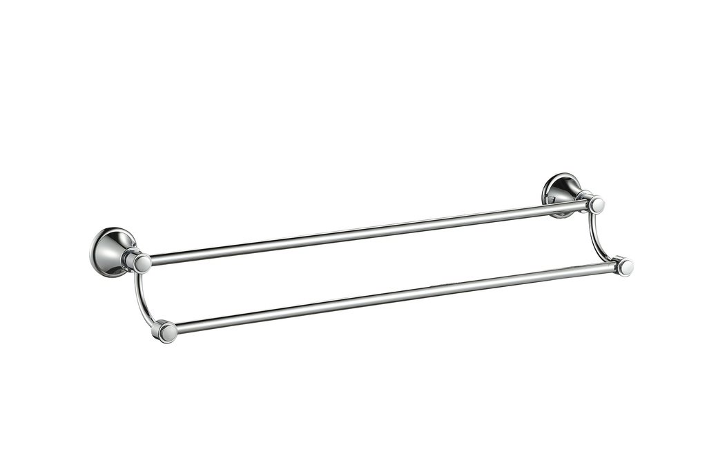 Clasico Double Towel Rail 800mm Chrome