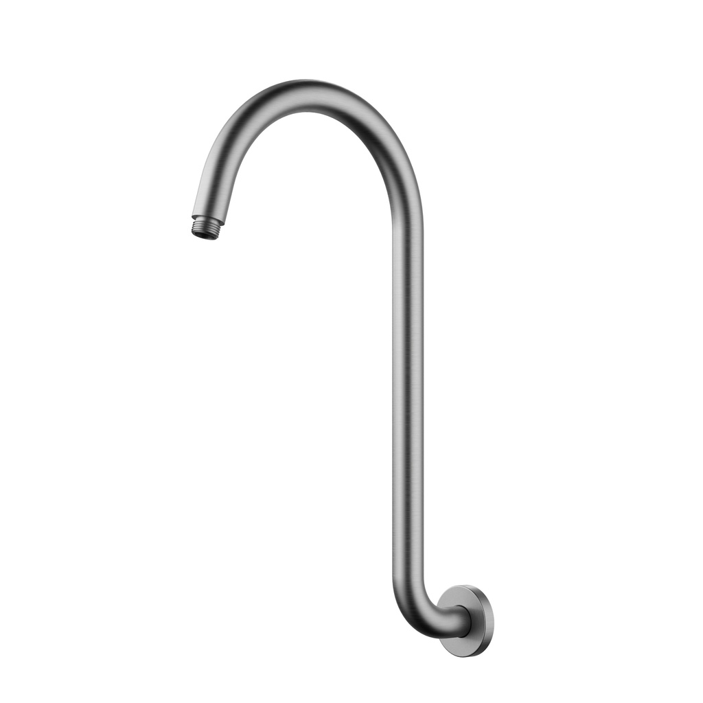 Clasico Gooseneck  Shower Arm High Rise Brushed Nickel