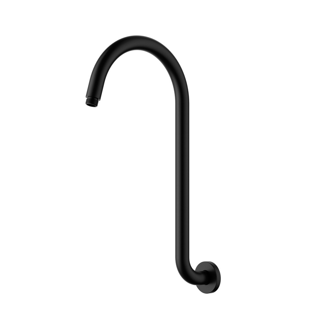 Clasico Gooseneck  Shower Arm High Rise Matt Black