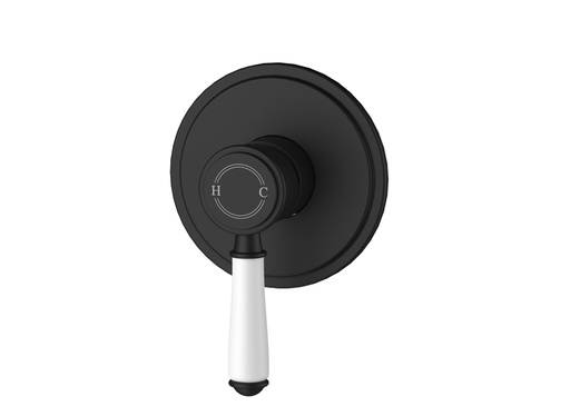 Clasico Wall Mixer Trim Kits Ceramic handle in Matt Black