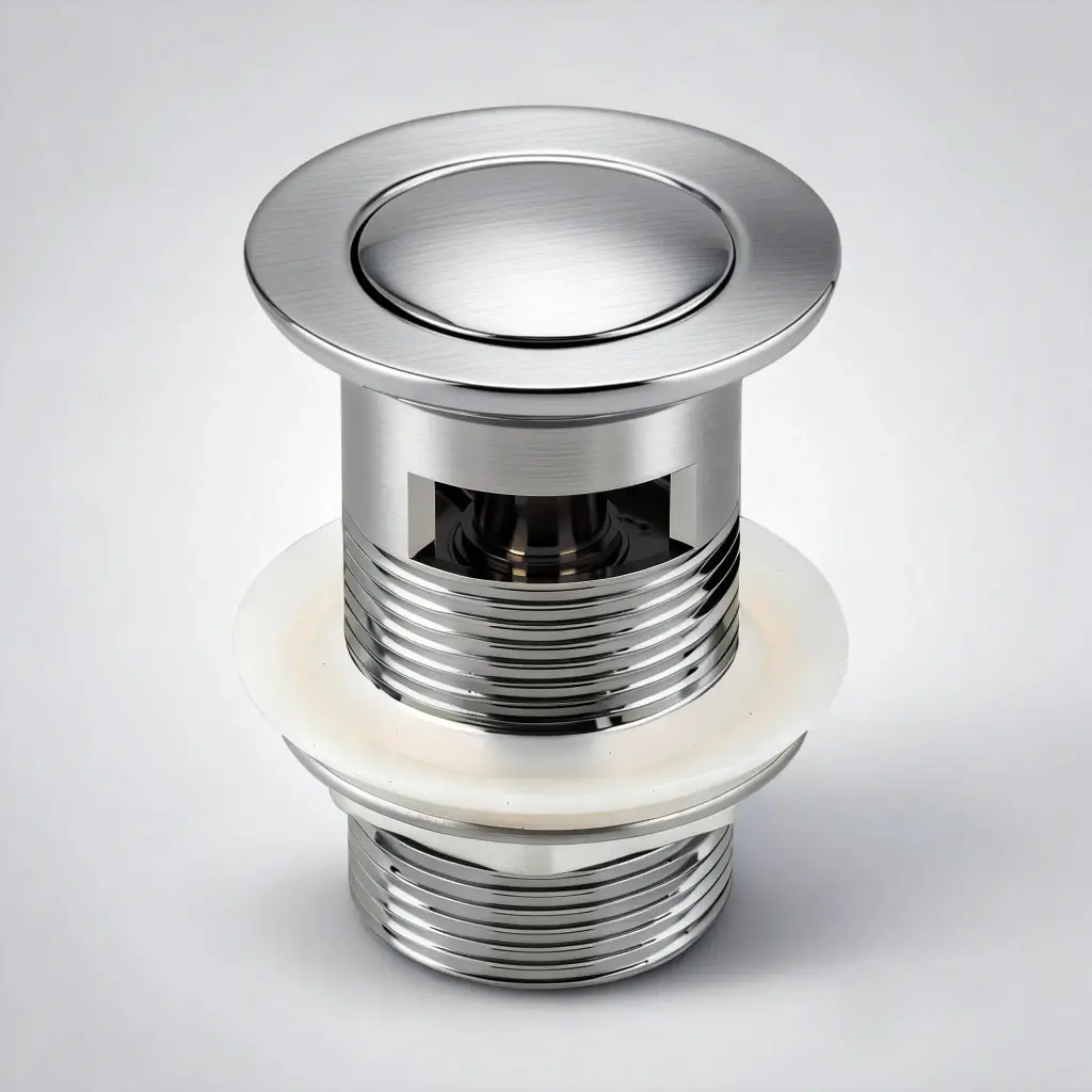 Coco Brushed Nickel Solid 32mm Pop Up Waste With Overflow