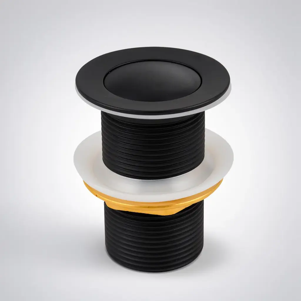 Coco Matte Black 32mm Solid Pop Up Waste Non Overflow Plug Waste