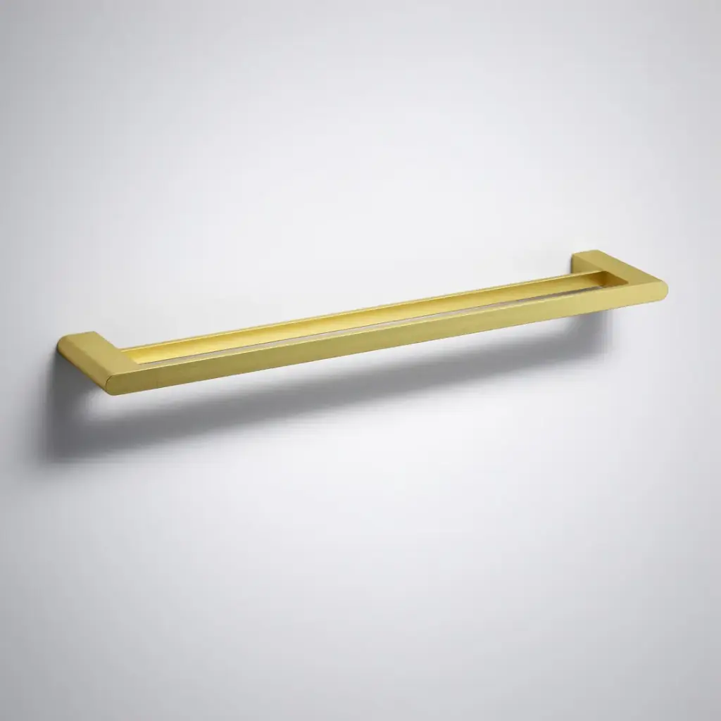 Cora  Double Towel Rail 600mm Brushed Gold