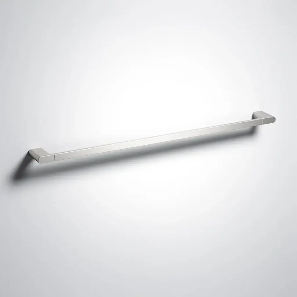 Cora  Single Towel Rail 800mm Brushed Nickel