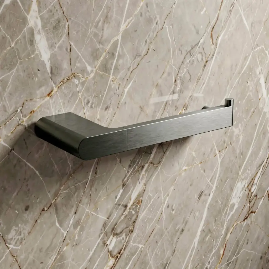 Cora Round Cornered Rectangle Paper Holder Gun Metal