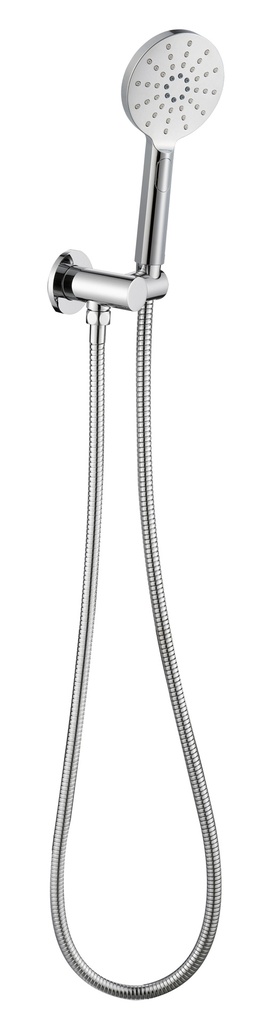 Cora Round Hand Shower On Wall Outlet Bracket(Chrome)