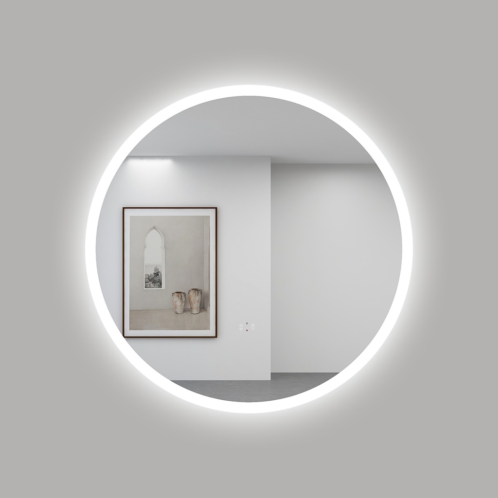 [86130/UL600M-AC] D600mm Round 3 Color Frontlit LED Mirror(Touchless Sensor Switch)