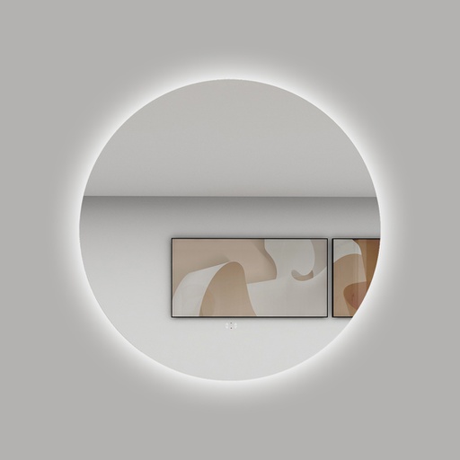D750mm Round 3 Color Backlit LED Mirror With Smart Touch Free Controls