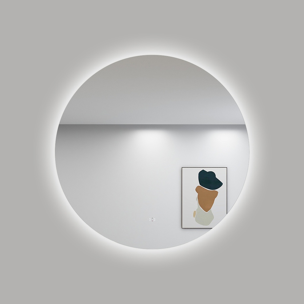 D900mm Round 3 Color Backlit LED Mirror(Touchless Sensor Switch)