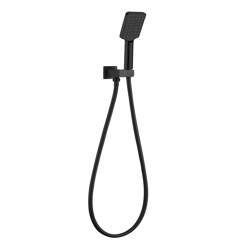 [55029] Eckig Matte Black 3 Spray Hand Shower On Bracket