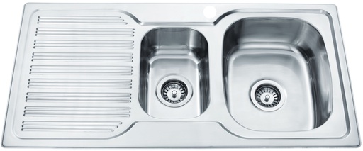 Eden 1 & 1/4 Bowl & Single Drainer 980 x 480 x 170mm(304 Stainless Steel)