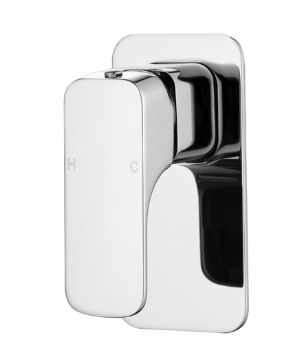 Eden Round Cornered Rectangle Handle Wall Mixer Chrome  Lead Free