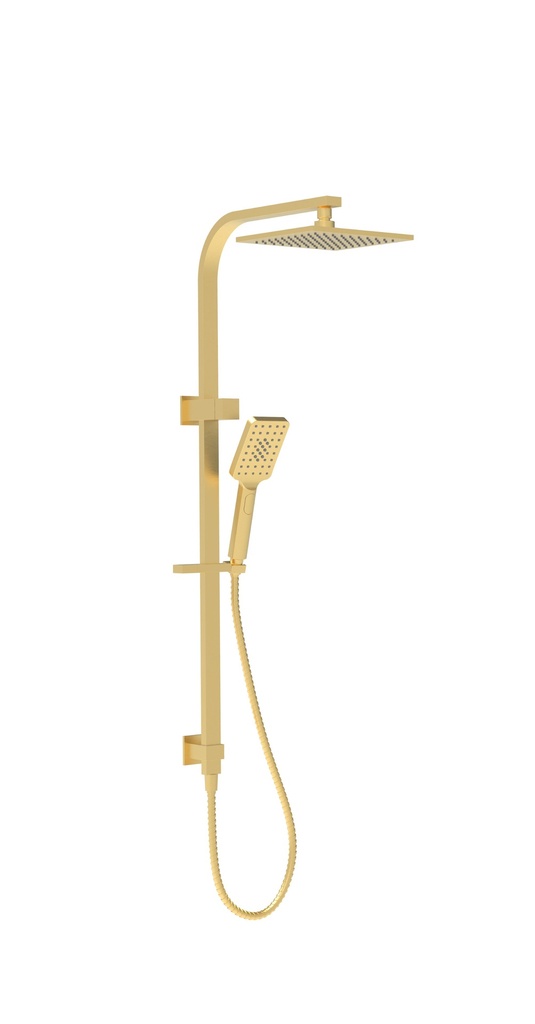 Eden Square Multi-function Shower Set Brushed Gold,250mm Plastic Shower Head