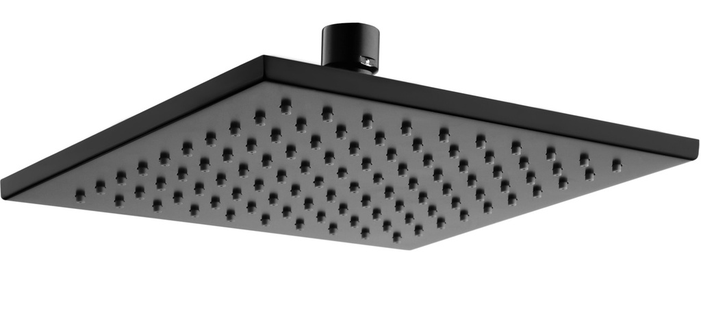 Eden Square Overhead Shower 200mm(Matt Black)