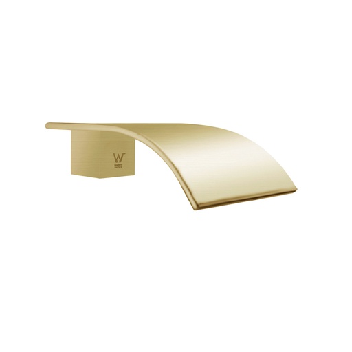 [40656] Esperia Brushed Yellow Gold Square Bath Spout