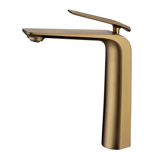 [40650] Esperia Brushed Yellow Gold Tall Basin Mixer