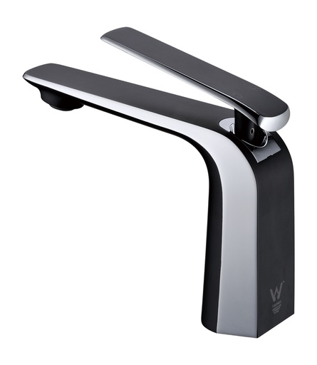 [40642] Esperia Chrome & Matte Black Basin Mixer