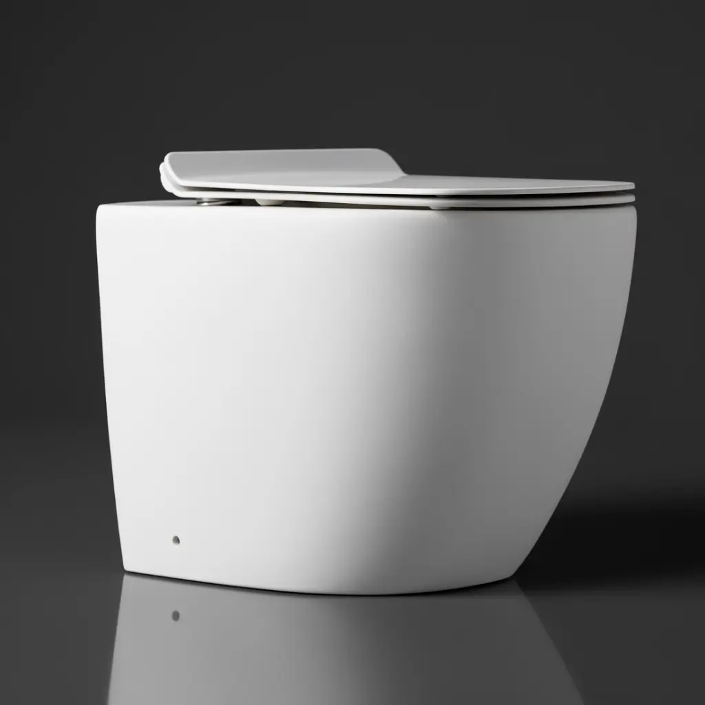 Floor Pan Rimless Flushing Toilet Matte White Size: 540x365x400mm P-trap: 180mm Roughing -in