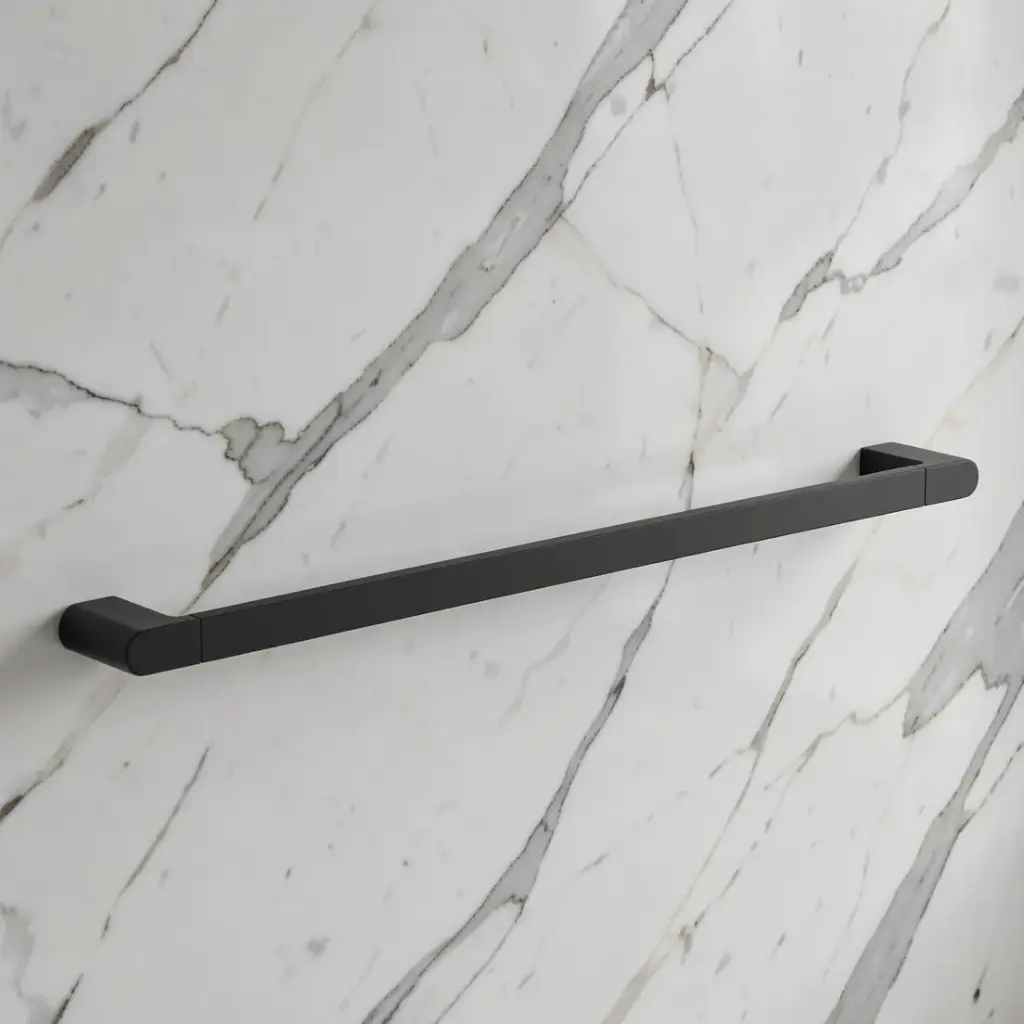 Flores Single Towel Rail 600 mm(Matt Black)