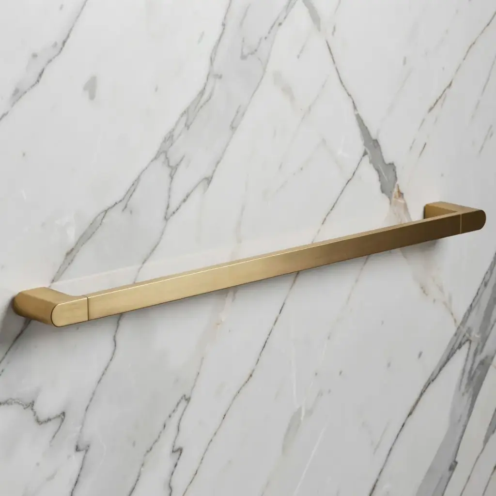 Flores Single Towel Rail 800 mm(Brushed Gold)