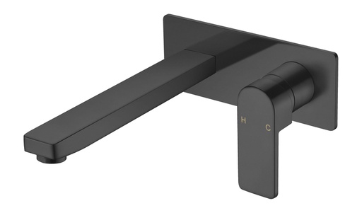 Flores Wall Basin Mixer(Matt Black)