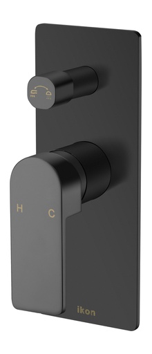 [43349] Flores Wall Mixer with Diverter(Matt Black)