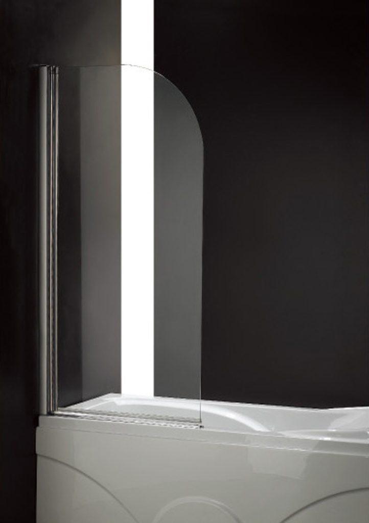 Frameless Over Bath Shower Screen Fixed Panel 775*1420mm 6mm Toughened Glass(Chrome)