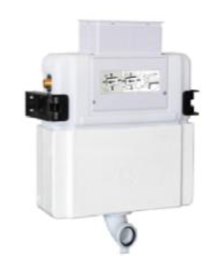 Frameless low height In-wall Cistern for wall faced pan Mid level