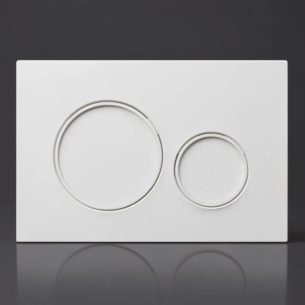 Geberit Sigma20  Matt White Plate With White Trim