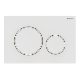 Geberit Sigma20  Matt White Plate With White Trim