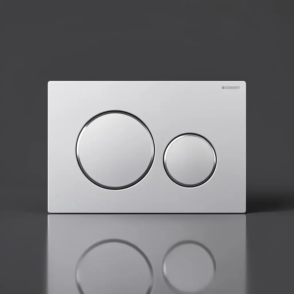 Geberit Sigma20 Matt Chrome Plate With Chrome Trim