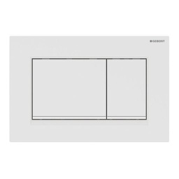 Geberit Sigma30 Matt White Plate With White Trim