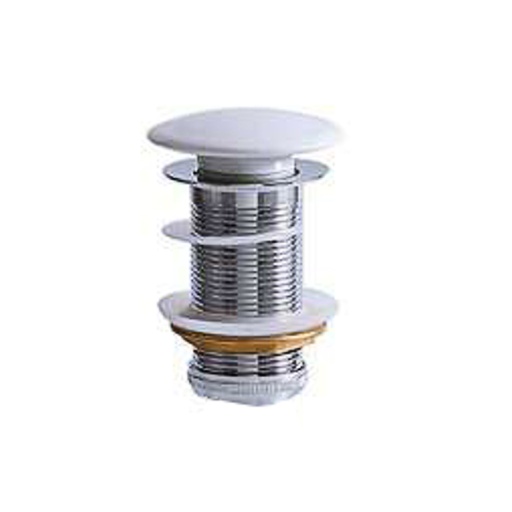 Gloss White Ceramic Pop-Up Non-Overflow