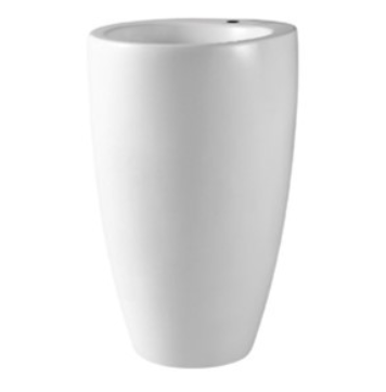 Gloss White Fine Ceramic Pedestal Basin