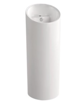 Gloss White Fine Ceramic Pedestal Basin R