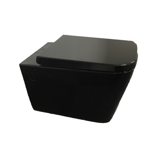 Glossy Black Back to Wall Wall Hung Pan 4.5/3 Liters Dual Flush Size: 550*345*320mm UF Standard seat (Supplied);